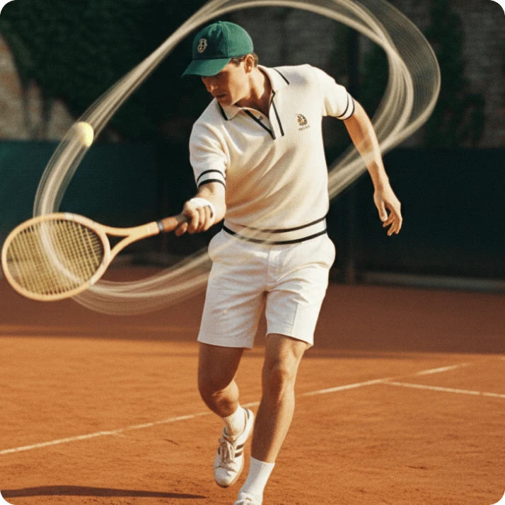 Official ElevenCreative campaign example featuring a tennis player